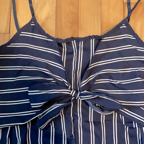 Navy Striped jumpsuit - Picture 4 of 4